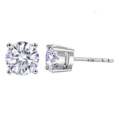 false diamond studs.